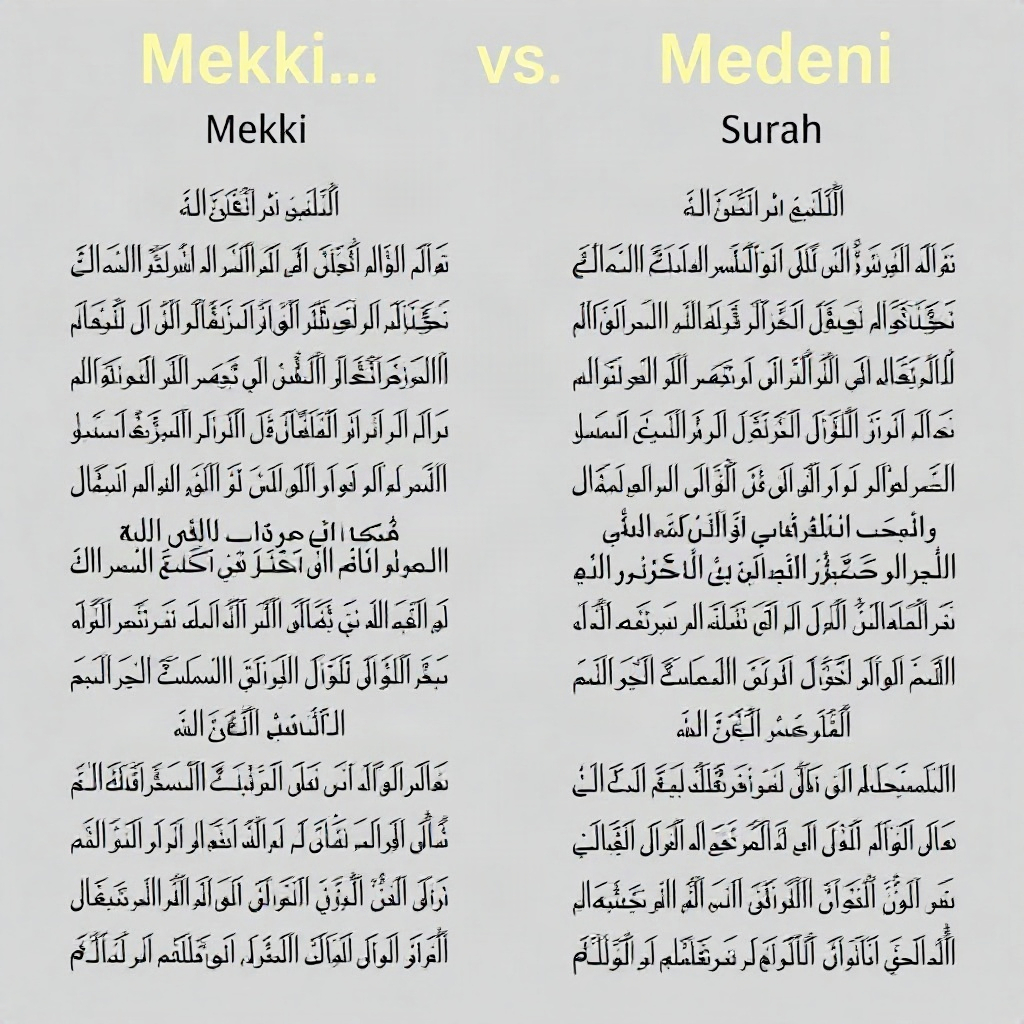 Kur’an’da Mekki ve Medeni Surelerin Farkları 1 Mekki ve Medeni Sureler